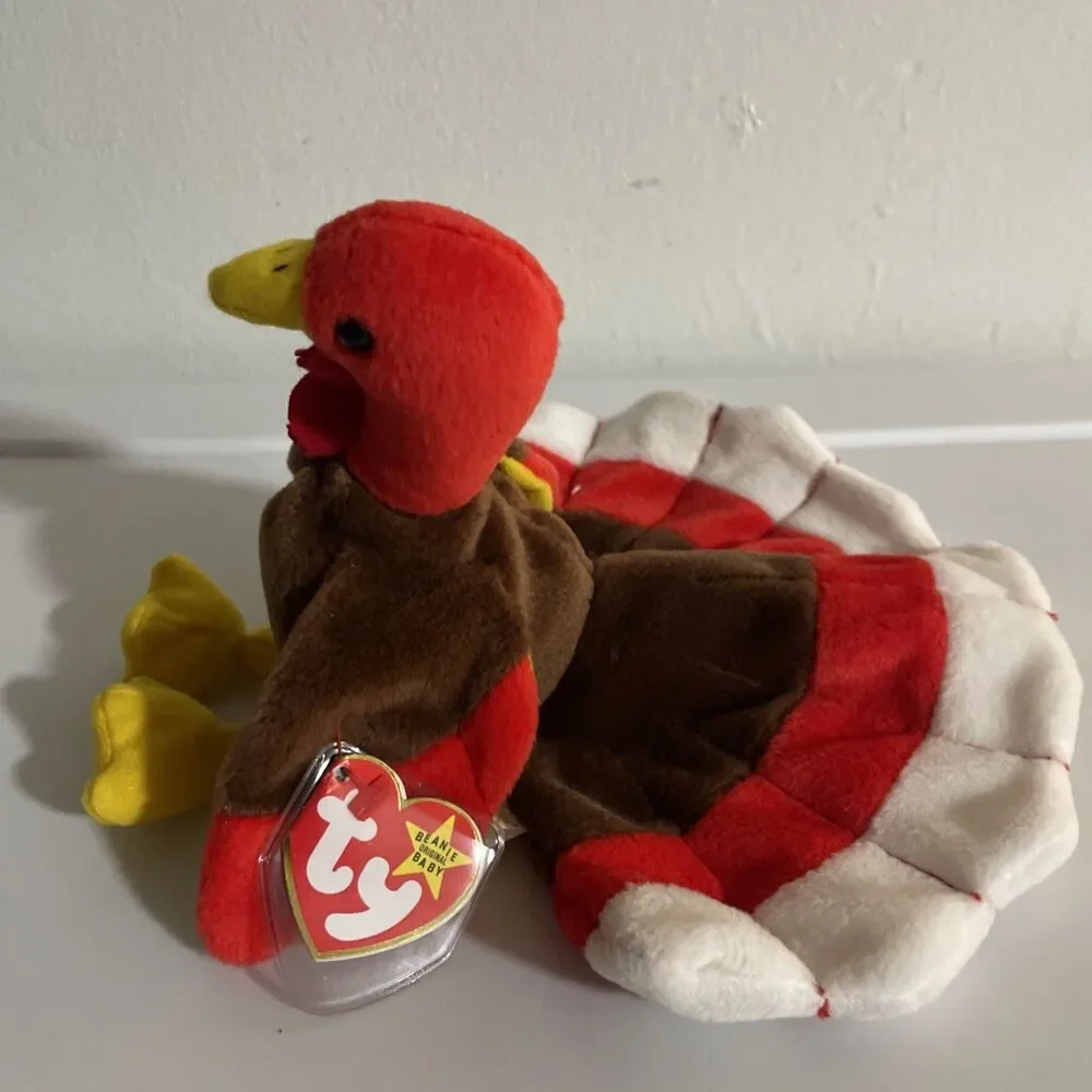 Ty Beanie Babies - Gobbles the Turkey, Rare w/ Tag Errors and PVC Pellets